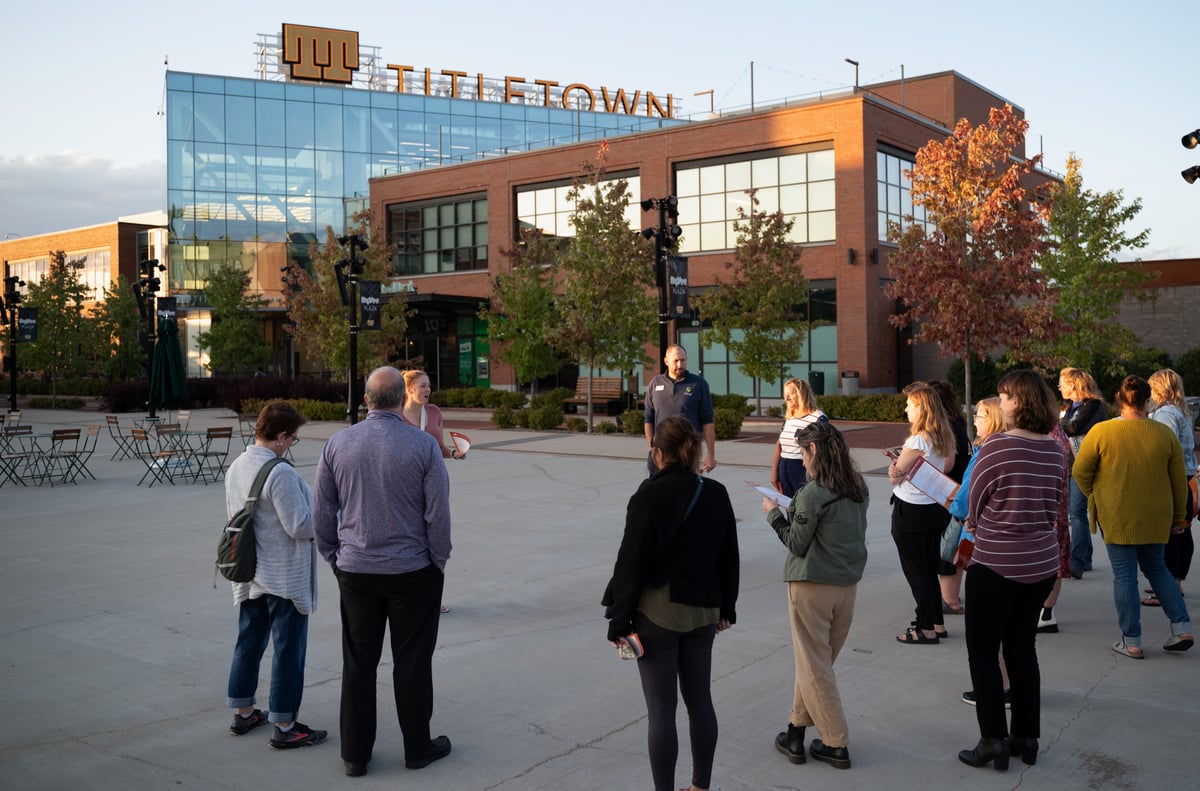 Trolley Tour stop at Titletown