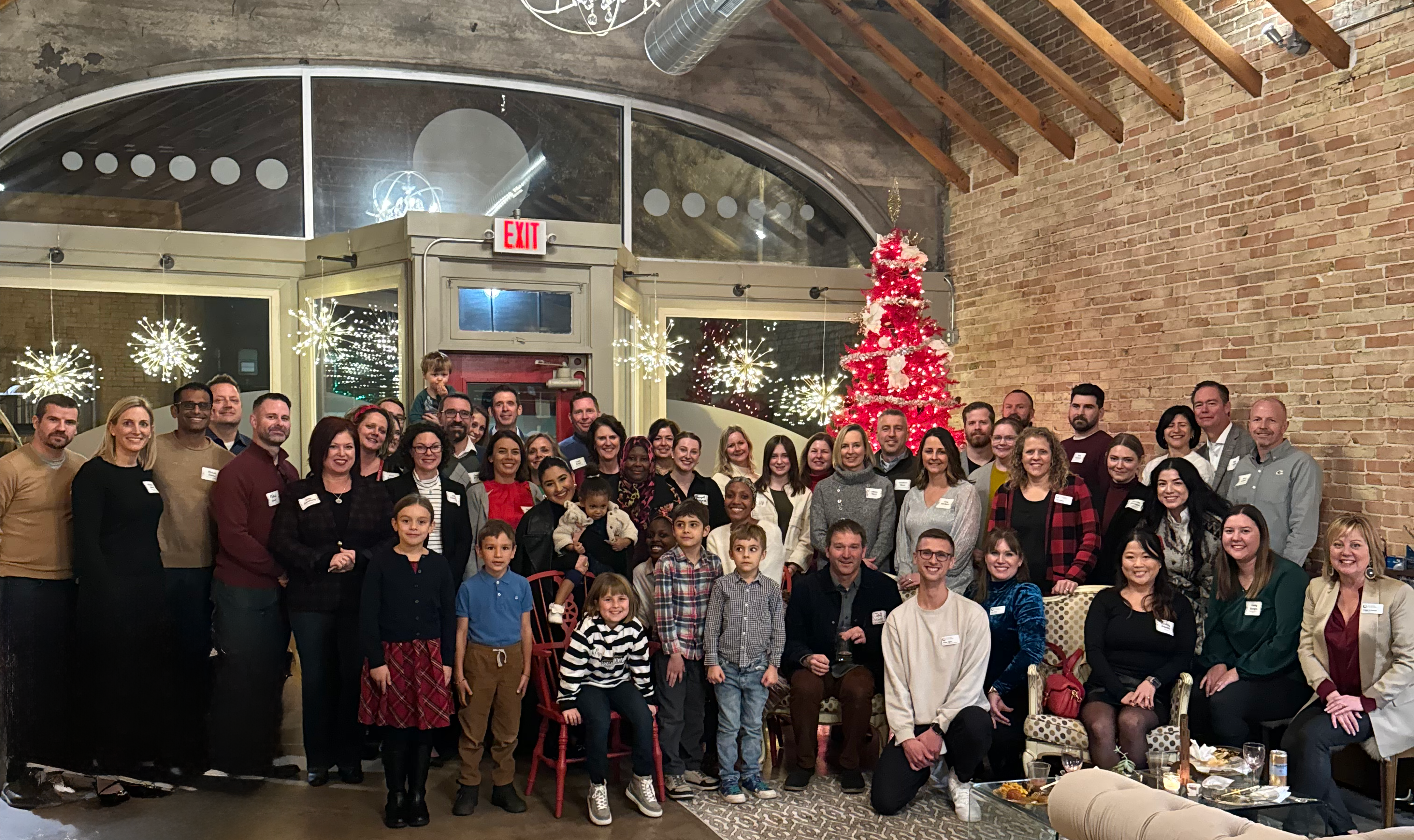 Home for the holidays gathering group photo