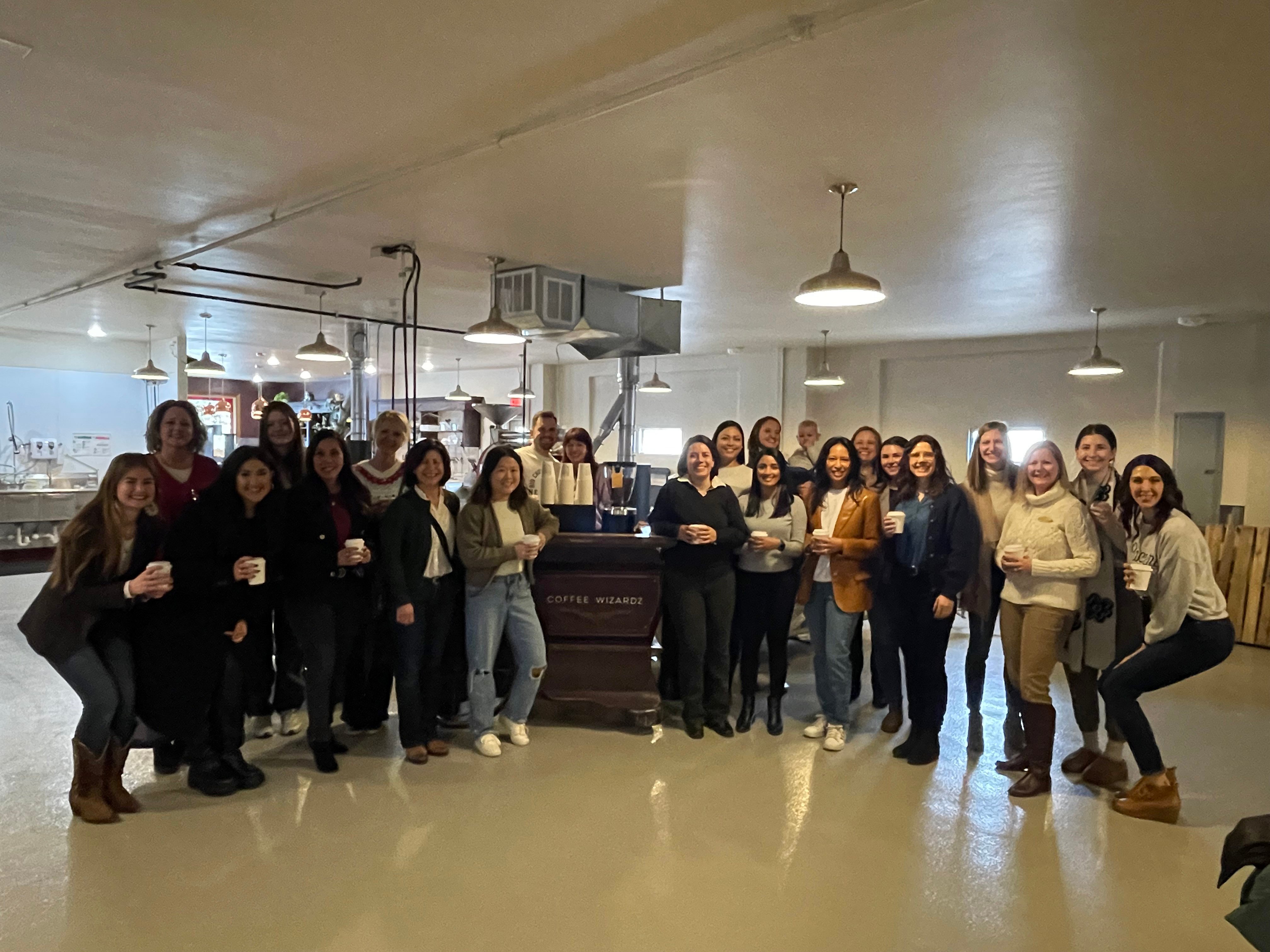 Coffee gathering group picture