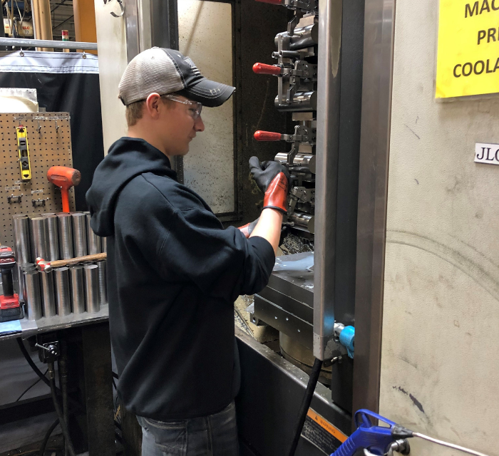 Youth Apprenticeship student on the job